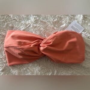 Lululemon Women's Ribbed Nulu Twist-Front Headband | Coral